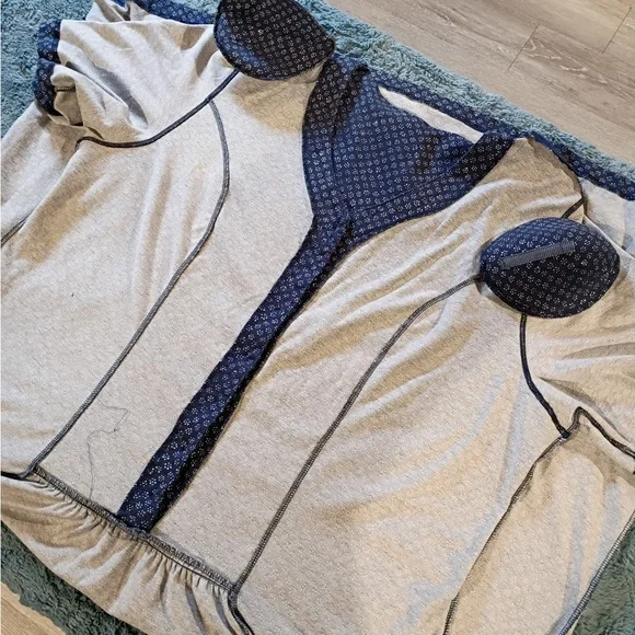 90s Vintage Dress Barn Elisabeth Blue Ditsy Floral Midi Dress 100% Cotton Size 3 - Picture 10 of 11